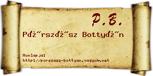 Pórszász Bottyán névjegykártya